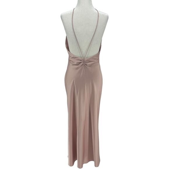 Significant Other Vienna Satin Open Back Blush Pink Midi Dress Size US 6 AU 10‎ - Picture 4 of 11